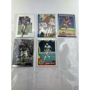 Jerry Rice Football Card Collection 49ers NFL Trading Cards Set 5 Cards